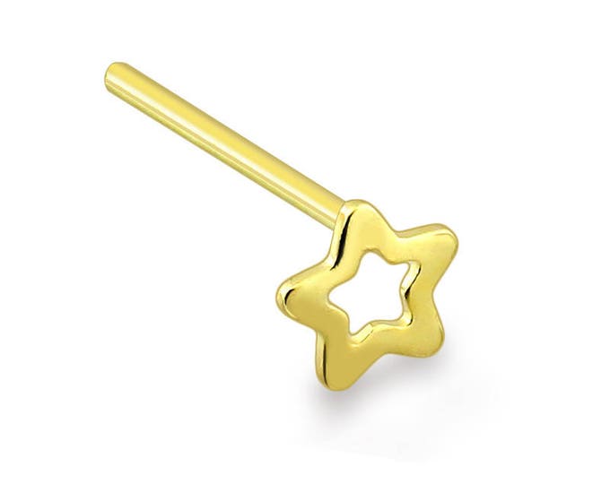 Sterling Silver Star Top Nose Pin