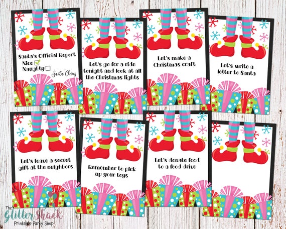 Printable Elf Activity Note Cards
