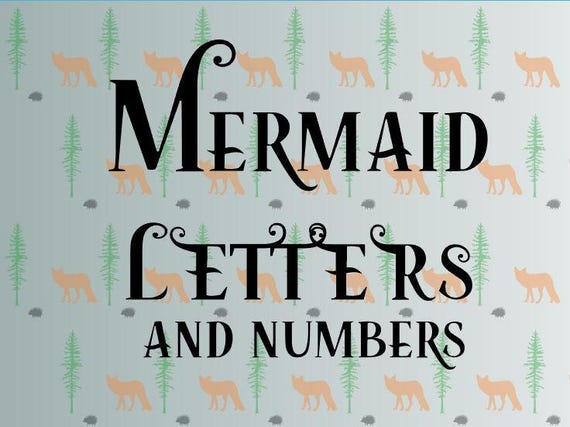 Download mermaid font svg mermaid letters svg files for cricut