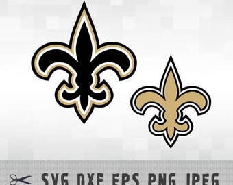 New Orleans Saints SVG PNG DXF Logo Layered Vector Cut File Silhouette Cameo Cricut Design Template Stencil Vinyl Decal Transfer Iron on