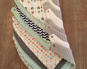 Baby Bibs, Handmade Baby Bibs, Baby Bib Bandana, Bundle of Three, Drool Bibs, Baby Gift, Bib Bandana, Baby Boy Bib, Baby Girl Bib, Pick 3