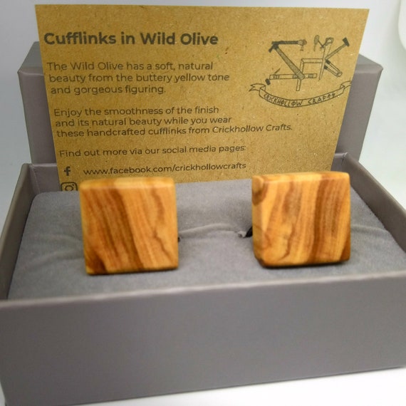 Wild Olive Cufflinks - handcrafted jewellery by Crickhollow Crafts - bespoke by nature