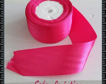 50mm fuchsia color satin ribbon
