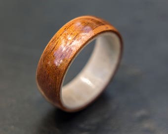 antler and koa wedding band wood ring wooden wedding band unisex wooden ring - Koa Wood Wedding Rings antler and koa wedding band wood ring wooden wedding band unisex wooden ring - Koa Wood Wedding Rings