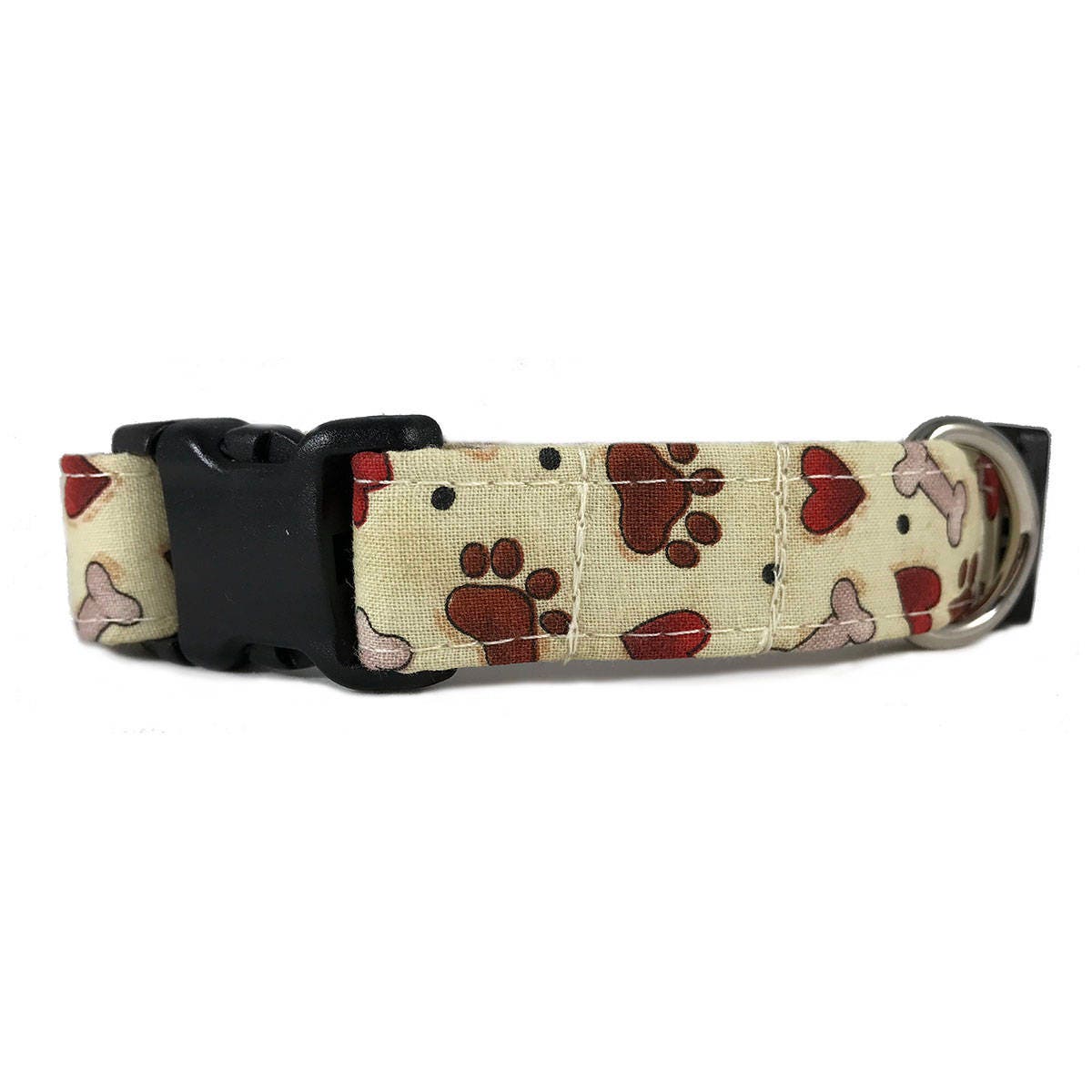 Paw Print Dog Collar Brown Dog Collar Best Dog Collar