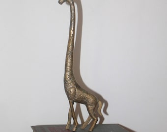 Vintage Brass Giraffe Statue, Giraffe Figurine, Brass Giraffe, Brass Giraffe Figurine
