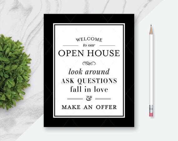 Real Estate Open House Signs Welcome to Open House Please