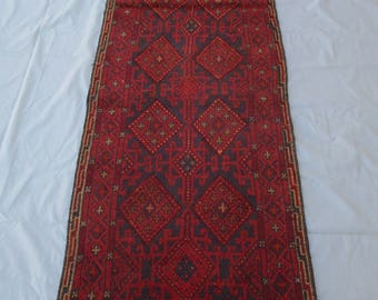 Size: 2'2 x 8'8 feet/ Handmade vintage afghan tribal nomadic mushwani runner rug/ High quality/ Wholesale price/ 100% Wool/ Runner rug