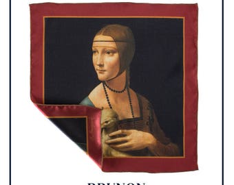 Pocket square "Lady with an Ermine"