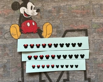 Minnie Mouse & Mickey Mouse Heads Disney themed Storybook Nails decals x 10 Available in 2 sizes ** Free Postage **