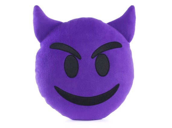 demon emoji pillow