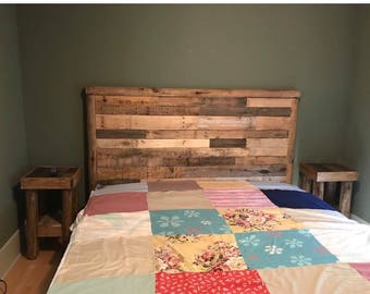 Handcrafted Pallet Bed - Headboard and Footboard