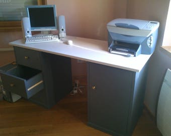 Slate Grey Northern FIR desk and chalky white