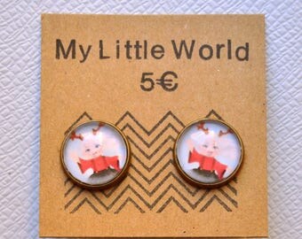 Little girl Christmas Reindeer earrings