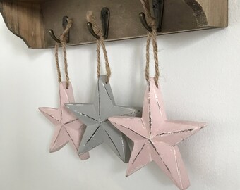 50 Argent 18 Mm étoiles En Bois Style Shabby Chic Vintage Wood Craft Scrapbooking Star