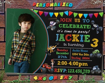 Blaze Birthday Invitation Printable, Blaze Invitation, Blaze Birthday Party Invites, Blaze and the Monster Machines