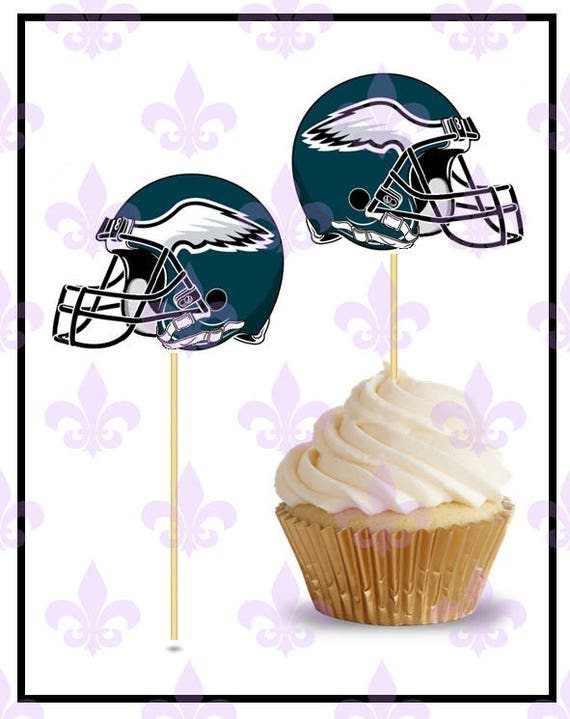 PHILADELPHIA EAGLES Football Cupcake Toppers 12