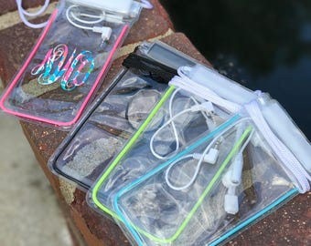 Keep It Dry Pouch, Waterproof Monogram Pouch, Personalized Cell Phone Pouch, Lake, Boat, Beach, Float Trip, Pool, Waterproof Cell Phone Case