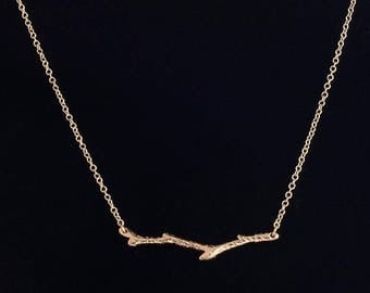 Gold Branch Necklace,Branch Necklace Pendant,Twig Necklace,Gold Twig Necklace,Dainty Gold Branch Twig Necklace,Branch Twig Jewelry