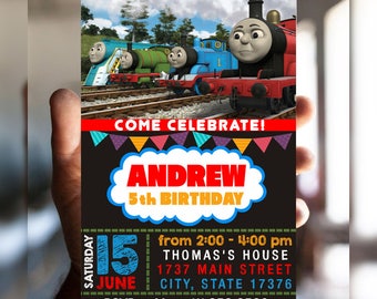 Thomas the Train Birthday, Thomas the Train Birthday Invitations, Thomas the Train Invitation, Thomas the Train Party