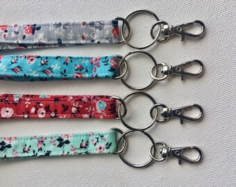 Floral Lanyard • Floral Keychain • Floral Accessories • Teacher Appreciation Gift • Student Lanyard • Bag Keychain • Graduation Gift