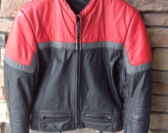 Vintage Vetter Leather Motorcycle Jacket / Mens Size 38