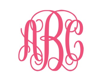 Interlocking Vine Monogram Font SVG, Vine Monogram Font Cut files, Digital Font, SVG Fonts, Alphabet Decal Svg files for Silhouette, Cricut