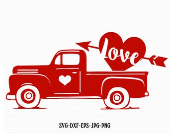 Free Free 219 Red Truck Valentine Svg SVG PNG EPS DXF File