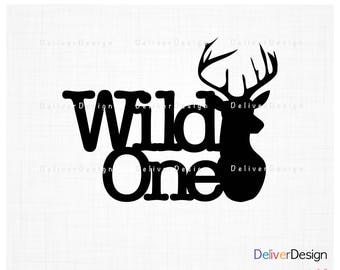 Wild One Deer Head SVG, PNG File