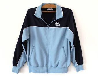 90's Kappa Windbreaker, Vintage Kappa Jacket, Blue Kappa Sweatshirt, Hip Hop Kappa Track Jacket, Kappa Sport Jacket, Kappa Tracksuit Size L