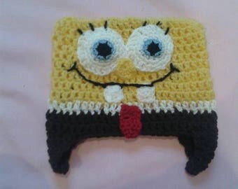 Bonnet crochet bob l'eponge