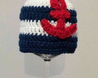 little sailor Hat crochet and wool