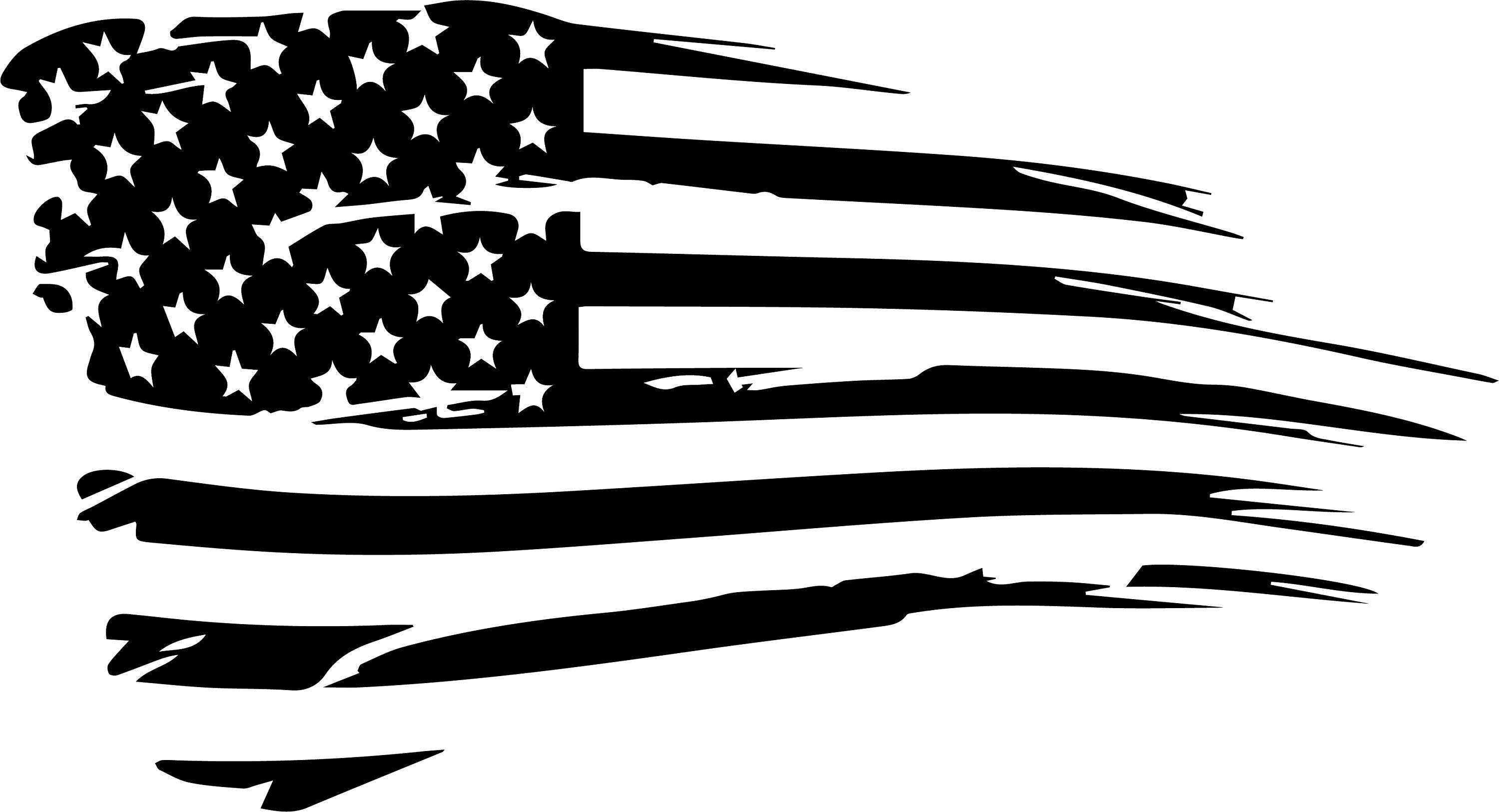 Distressed American Flag Vector Cut File (DXF, SVG, EPS) from