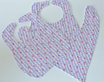 Striped Rose Bib
