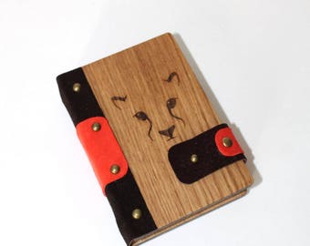 Notebook of natural wood, Handmade notebook, Notepad, notepad for notes, Engraving, wood products, Notepad as a gift, notebook, Oak notepad,