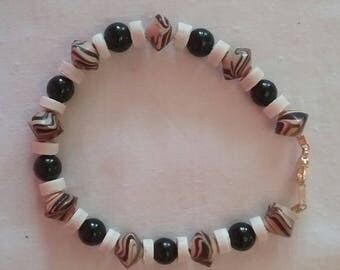 8 inch Animal Print Bicone Bracelet (#24)