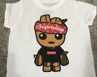 Baby Groot LV hoodie / No Cigar In Mouth / Baby Groot LV shirt / Supreme Style / Baby Groot Shirt