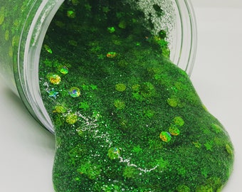 Kelp Forest Slime- 4OZ- Clear Slime- Scented Slime- Borax Free Slime- Non Toxic Slime- Holo Slime- Satisfying- Sensory Toy- ASMR