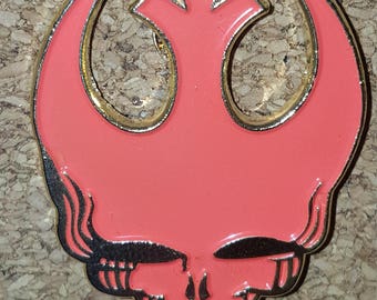 Red Rebel Allience Stealie Grateful Dead Hat Pin
