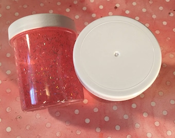 Strawberry Icee Glitter, Clear Slime, Glitter Slime, Scented Slime