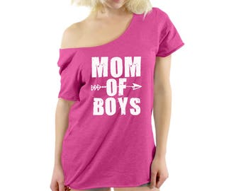 Mom of boys shirt Mom of boys off shoulder tshirt Mom of boys t-shirt Mom of boys t shirt boymom shirt boy mom t shirt mother of boys
