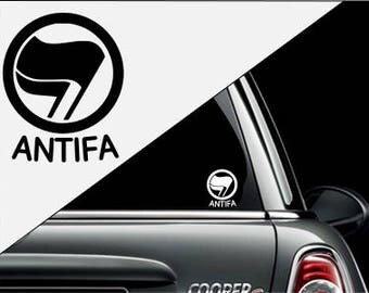ANTIFA Anti-Fascist Logo Decal Sticker for Cars, Windows, Laptops, Water Bottles, Yeti Coolers, Yeti Cups, and More!