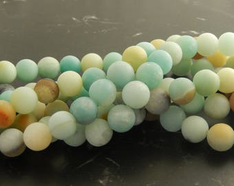 10 Amazonite beads natural 10mm