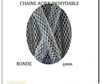 Round 4mm stainless steel chain