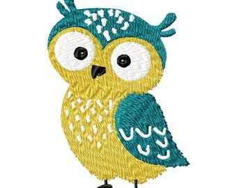 Little Owl- embroidery design-kids design-little animals-embroidery patche-applique.