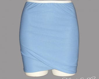 Draped skirt, lavender blue (custom)