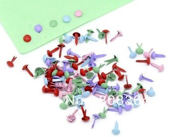 Set of 500 brads / fasteners Parisian 9x5mm