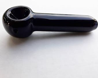 Raven Black 3.5" Glass Tobacco Pipe 3-Day Shipping