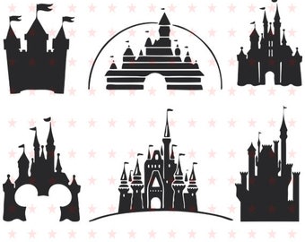 Disney Svg, Disney Svg File, Disney Silhouette, Disney Clipart, Disney Cut File, Disney Vector, Castle Svg, Disney File Svg Eps Pdf Png Dxf