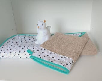 Hooded towel and a washcloth